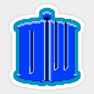 Doctor Who Logo Pixel Art Sticker